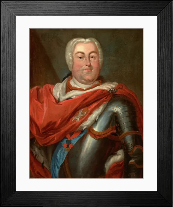 Framed Print : Portrait of Augustus III of Saxony (1696-1763), King of Poland, around the mid-18th century. Creator: Unknown Framed Print : Portrait of Augustus III of Saxony (1696-1763), King of Poland, around the mid-18th century. Creator: Unknown