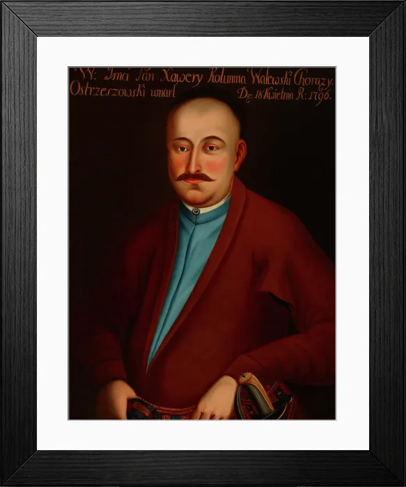 Framed Print : Portrait of Ksawery Kolumna Walewski (?-1796), Ensign of Ostrzeszow, end of 18th century. Creator: Unknown Framed Print : Portrait of Ksawery Kolumna Walewski (?-1796), Ensign of Ostrzeszow, end of 18th century. Creator: Unknown
