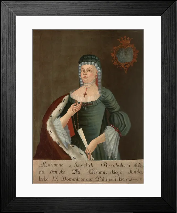 Framed Print : Portrait of Marianna Poczobutt nee Siesicka (d. 1674), 4th quarter of 18th century. Creator: Unknown Framed Print : Portrait of Marianna Poczobutt nee Siesicka (d. 1674), 4th quarter of 18th century. Creator: Unknown