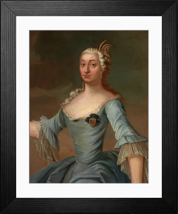 Framed Print : Portrait of Anna Ludwika Radziwill nee Mycielska (1729-1771), Wife of Michal... mid 18th century. Creator: Unknown Framed Print : Portrait of Anna Ludwika Radziwill nee Mycielska (1729-1771), Wife of Michal... mid 18th century. Creator: Unknown
