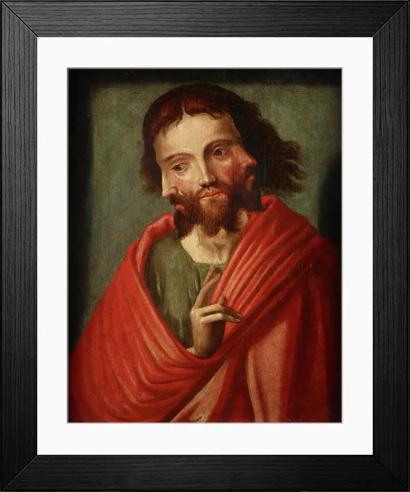 Framed Print : Christ with Three Faces (The Holy Trinity), around the mid-17th century. Creator: Unknown Framed Print : Christ with Three Faces (The Holy Trinity), around the mid-17th century. Creator: Unknown