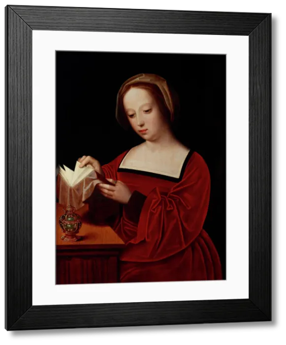 Framed Print : Saint Mary Magdalene Reading a Book, 1st half of 16th century. Creator: Unknown