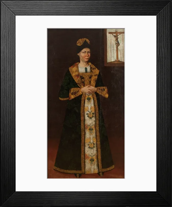 Framed Print : Portrait of an Unknown Ruthenian Lady, 1st half of 18th century. Creator: Unknown Framed Print : Portrait of an Unknown Ruthenian Lady, 1st half of 18th century. Creator: Unknown