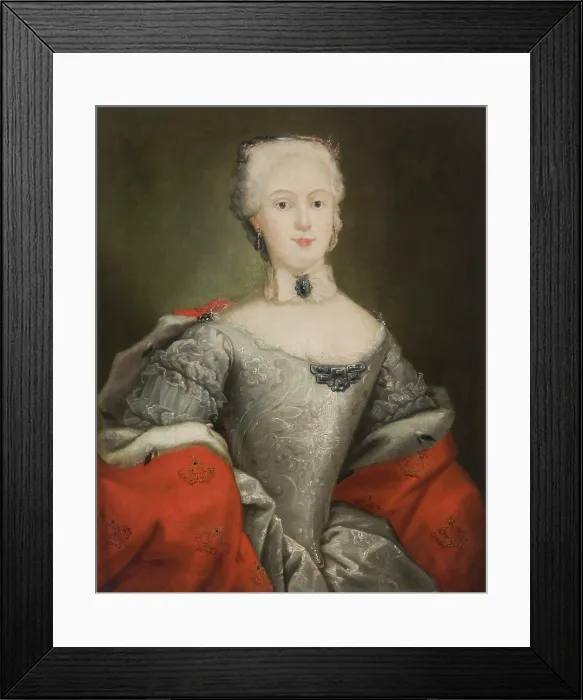 Framed Print : Portrait of an Unknown Woman (Queen Maria Josepha, Wife of Augustus III?), 2nd quarter of 18th cent. Creator: Unknown Framed Print : Portrait of an Unknown Woman (Queen Maria Josepha, Wife of Augustus III?), 2nd quarter of 18th cent. Creator: Unknown