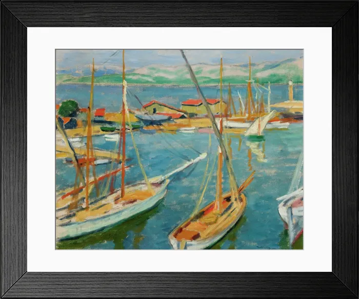 Framed Print : Harbour at Saint-Tropez, 1909. Creator: Jozef Pankiewicz Framed Print : Harbour at Saint-Tropez, 1909. Creator: Jozef Pankiewicz