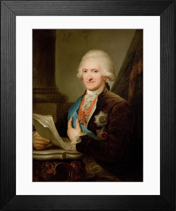 Framed Print : Portrait of Michal Wandalin Mniszech, end of 18th century. Creator: Marcello Bacciarelli Framed Print : Portrait of Michal Wandalin Mniszech, end of 18th century. Creator: Marcello Bacciarelli