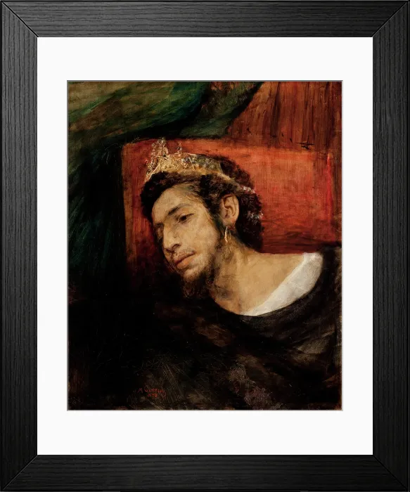 Framed Print : Ahasuerus, 1876. Creator: Maurycy Gottlieb Framed Print : Ahasuerus, 1876. Creator: Maurycy Gottlieb