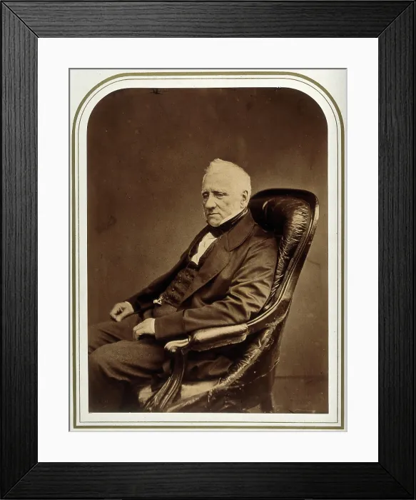 Framed Print : An unidentified man in an armchair. Creator: Maull & Polyblank