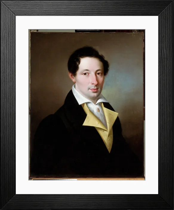 Framed Print : Portrait of Karol Kollarzowski, 1835. Creator: Martin Jablonski Framed Print : Portrait of Karol Kollarzowski, 1835. Creator: Martin Jablonski