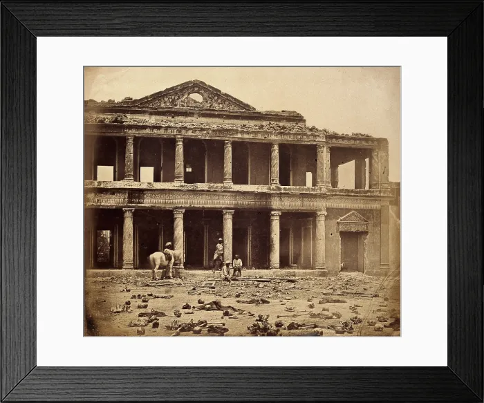 Framed Print : Lucknow, India: the Secundra Bagh interior showing damage done during the Indian Rebellion... c1858 Creator: Felice Beato Framed Print : Lucknow, India: the Secundra Bagh interior showing damage done during the Indian Rebellion... c1858 Creator: Felice Beato
