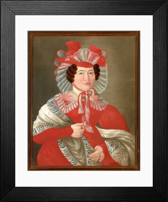Framed Print : Portrait of a woman of the Krasuski family, between 1750-1850. Creator: Unknown Framed Print : Portrait of a woman of the Krasuski family, between 1750-1850. Creator: Unknown