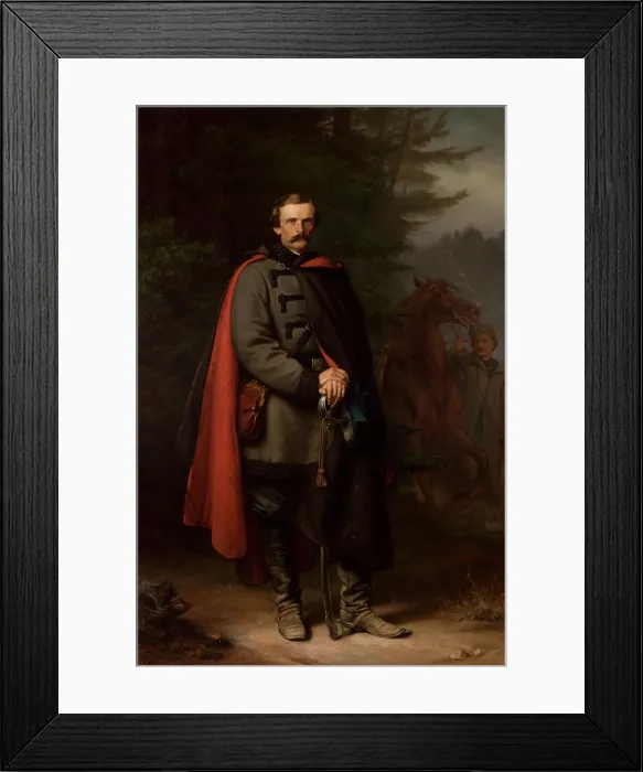 Framed Print : Portrait of Ludwik Mycielski, 1865. Creator: Jozef Simmler Framed Print : Portrait of Ludwik Mycielski, 1865. Creator: Jozef Simmler