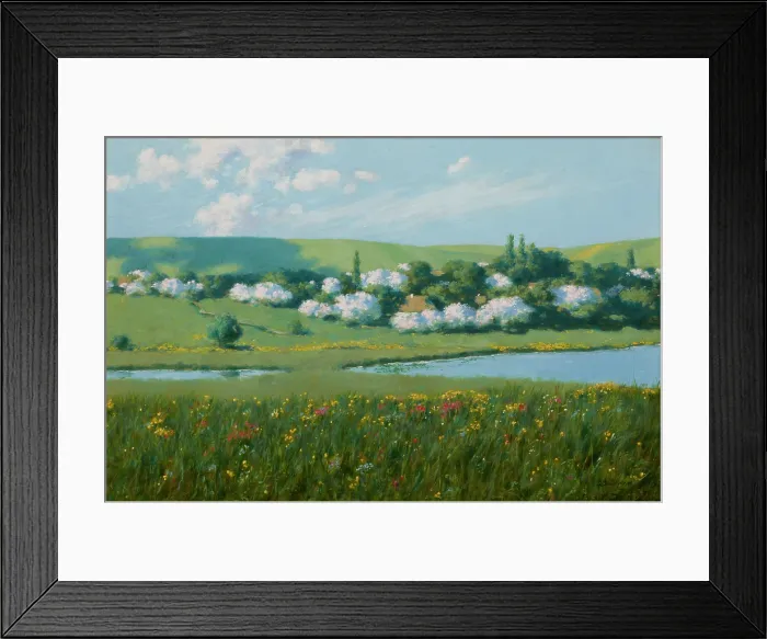 Framed Print : Spring Landscape with a Pond, 1902. Creator: Stanislaw Witkiewicz Framed Print : Spring Landscape with a Pond, 1902. Creator: Stanislaw Witkiewicz