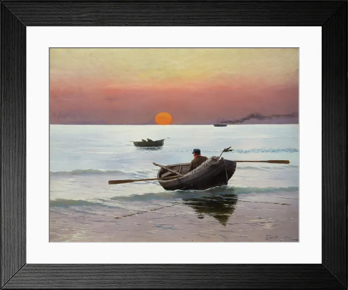 Framed Print : Sunset on the Sea, 1887. Creator: Stanislaw Witkiewicz Framed Print : Sunset on the Sea, 1887. Creator: Stanislaw Witkiewicz