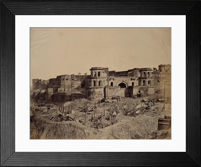 Framed Print : Lucknow, India: the Lucknow Residency in ruins: the Muchee Bawun and the Lucknow citadel, c1858. Creator: Felice Beato Framed Print : Lucknow, India: the Lucknow Residency in ruins: the Muchee Bawun and the Lucknow citadel, c1858. Creator: Felice Beato