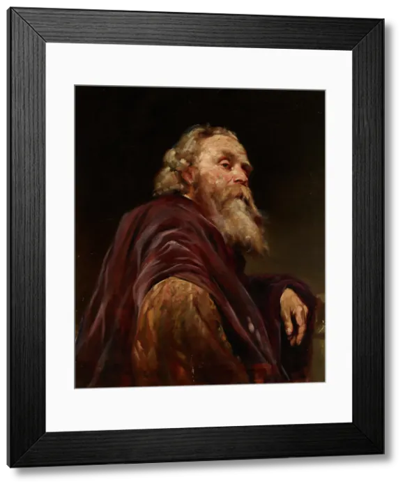 Framed Print : Portrait of an Old Man, c1880. Creator: Wladyslaw Czachorski Framed Print : Portrait of an Old Man, c1880. Creator: Wladyslaw Czachorski