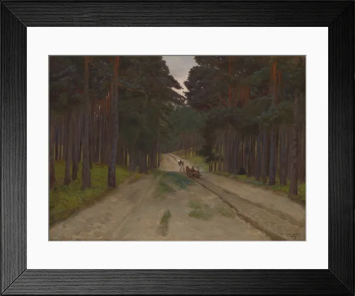Framed Print : Forest Track, 1887. Creator: Jozef Chelmonski Framed Print : Forest Track, 1887. Creator: Jozef Chelmonski