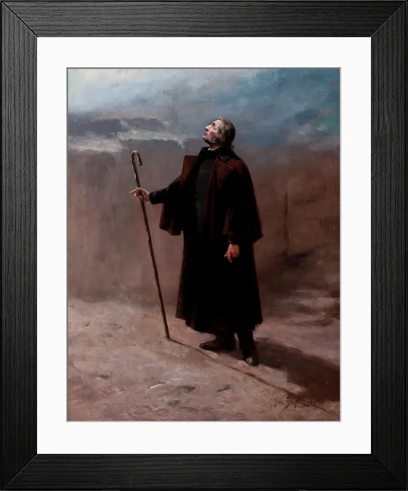Framed Print : Mickiewicz as a Pilgrim, 1894. Creator: Jan Styka Framed Print : Mickiewicz as a Pilgrim, 1894. Creator: Jan Styka