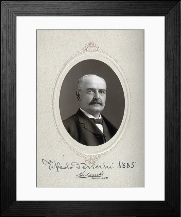 Framed Print : Paolo de Vecchi, 1885. Creator: Habenichs Framed Print : Paolo de Vecchi, 1885. Creator: Habenichs