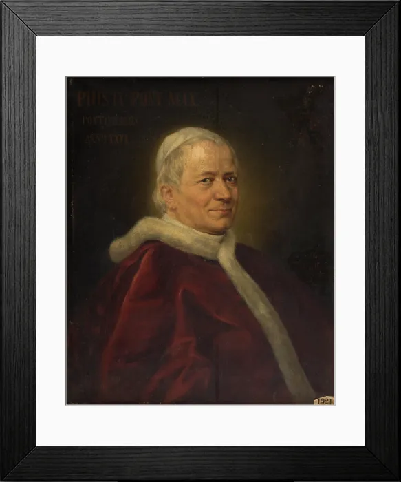Framed Print : Portrait of Pius IX, 1872. Creator: Minna B Stein Framed Print : Portrait of Pius IX, 1872. Creator: Minna B Stein