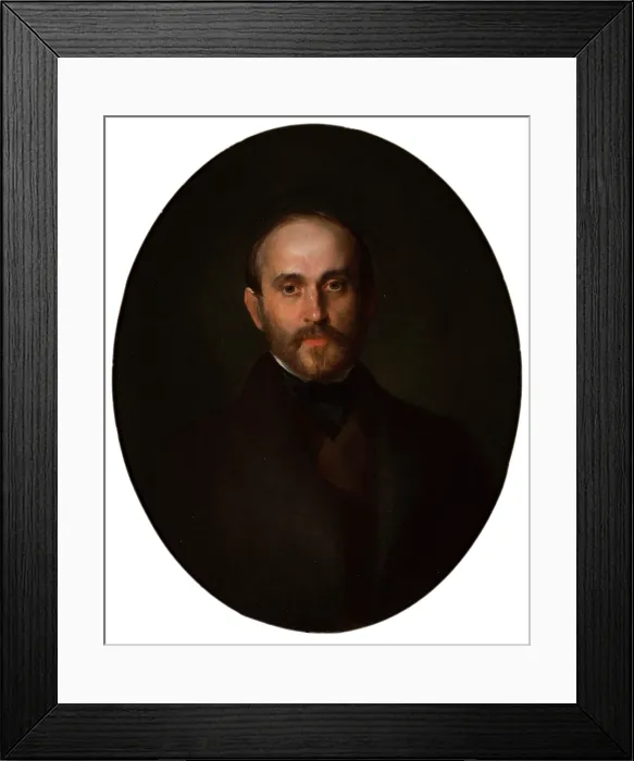 Framed Print : Portrait of Teofil Lenartowicz, between 1852-1856. Creator: Anton Teofil Kwiatkowski Framed Print : Portrait of Teofil Lenartowicz, between 1852-1856. Creator: Anton Teofil Kwiatkowski