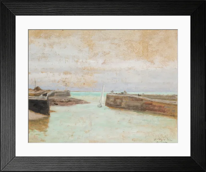 Framed Print : Entrance to the Harbour at St Valery en Caux, 1907. Creator: Jozef Pankiewicz Framed Print : Entrance to the Harbour at St Valery en Caux, 1907. Creator: Jozef Pankiewicz