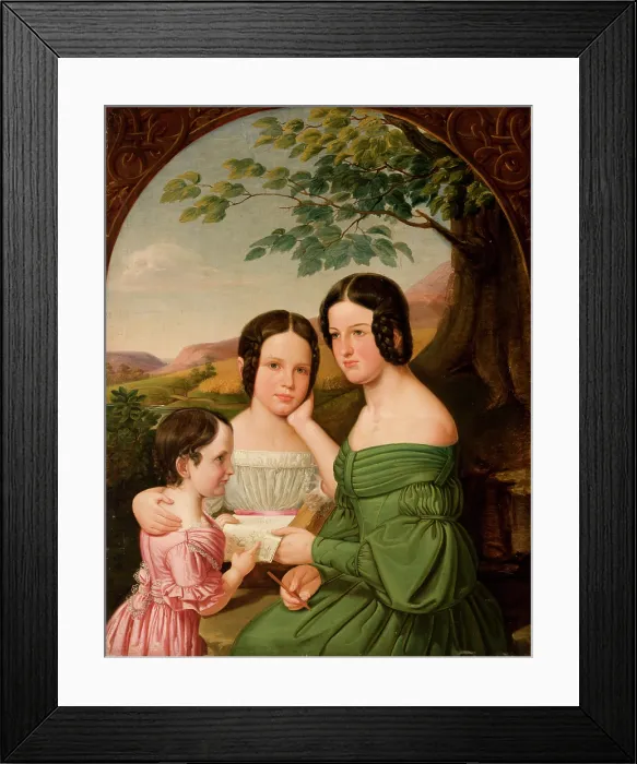 Framed Print : Portrait of Three Sisters from the Hausner Family, 1839. Creator: Tomasz Tyrowicz Framed Print : Portrait of Three Sisters from the Hausner Family, 1839. Creator: Tomasz Tyrowicz
