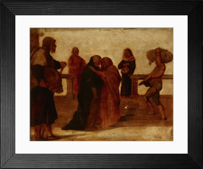 Framed Print : Visitation to St Elizabeth, 1st half of 17th century Creator: Unknown Framed Print : Visitation to St Elizabeth, 1st half of 17th century Creator: Unknown