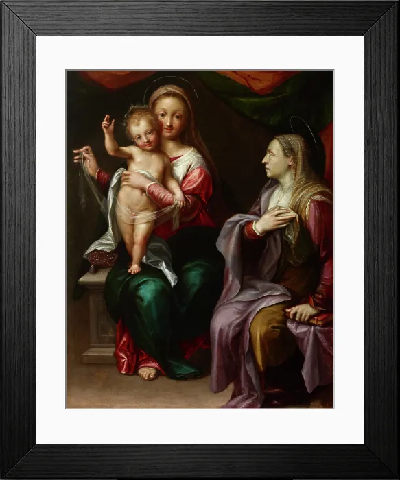 Framed Print : The Virgin and Child with Saint Anne, 16th century. Creator: Unknown Framed Print : The Virgin and Child with Saint Anne, 16th century. Creator: Unknown