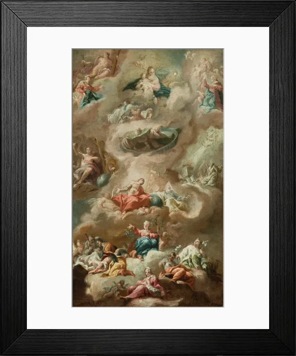 Framed Print : Allegorical Religious Scene with the Virgin Mary, 2nd quarter of 18th century. Creator: Unknown Framed Print : Allegorical Religious Scene with the Virgin Mary, 2nd quarter of 18th century. Creator: Unknown