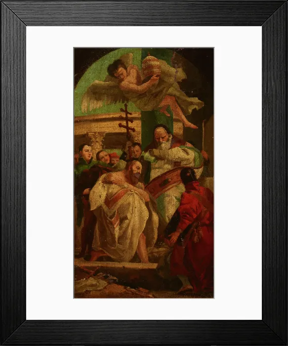 Framed Print : Baptism of King Chlodwig I (ca. 466-511), turn of the 17th and 18th centuries. Creator: Unknown Framed Print : Baptism of King Chlodwig I (ca. 466-511), turn of the 17th and 18th centuries. Creator: Unknown