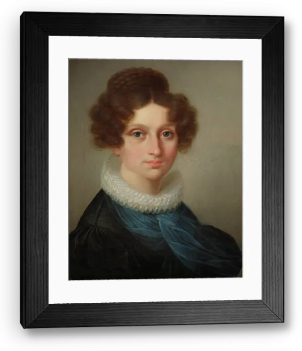 Framed Print : Portrait of a Young Woman, c1830. Creator: Unknown Framed Print : Portrait of a Young Woman, c1830. Creator: Unknown