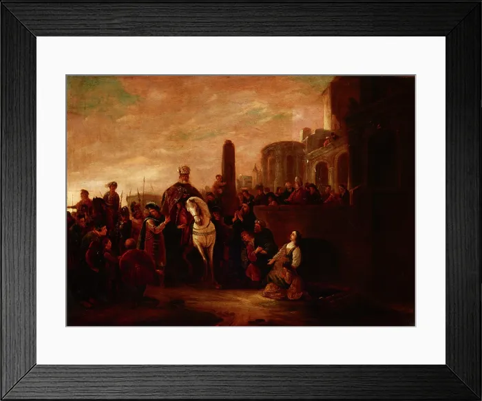 Framed Print : Triumph of Mordechai, 17th century. Creator: Unknown Framed Print : Triumph of Mordechai, 17th century. Creator: Unknown