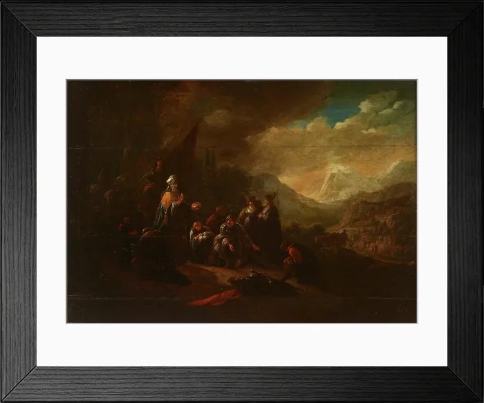 Framed Print : Melchizedek and Abraham, 2nd half of 17th century. Creator: Unknown Framed Print : Melchizedek and Abraham, 2nd half of 17th century. Creator: Unknown
