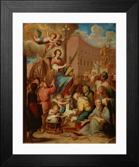 Framed Print : Apotheosis of Saint Catherine, 17th century. Creator: Unknown Framed Print : Apotheosis of Saint Catherine, 17th century. Creator: Unknown