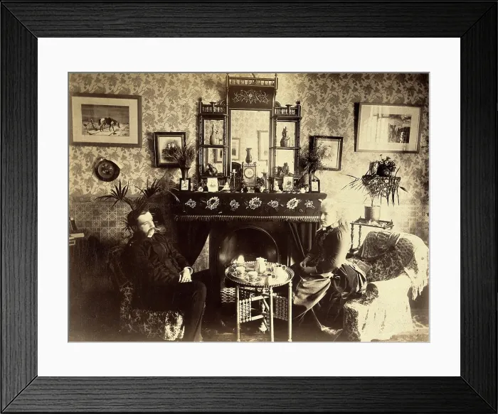 Framed Print : Surgeon Major and Mrs Gunning. Creator: Unknown Framed Print : Surgeon Major and Mrs Gunning. Creator: Unknown