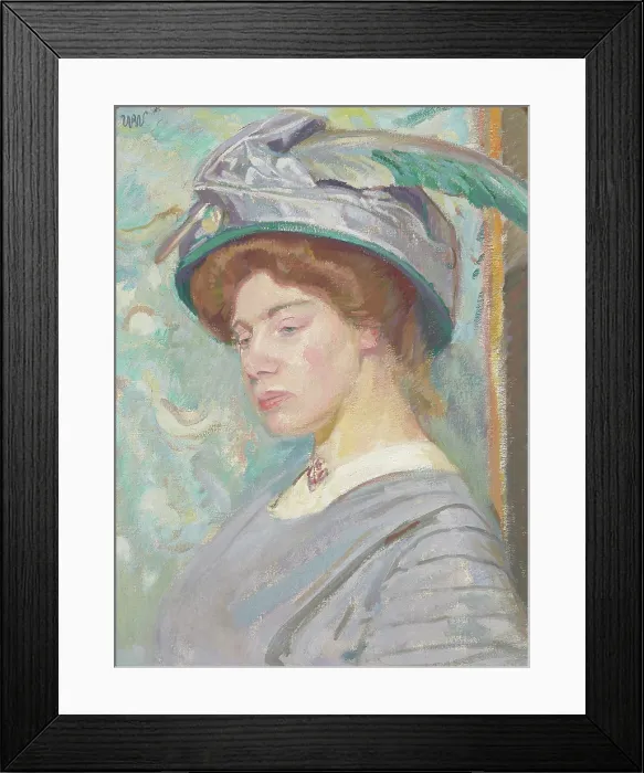Framed Print : Portrait of Janina Stanislawska, 1908. Creator: Wojciech Weiss Framed Print : Portrait of Janina Stanislawska, 1908. Creator: Wojciech Weiss