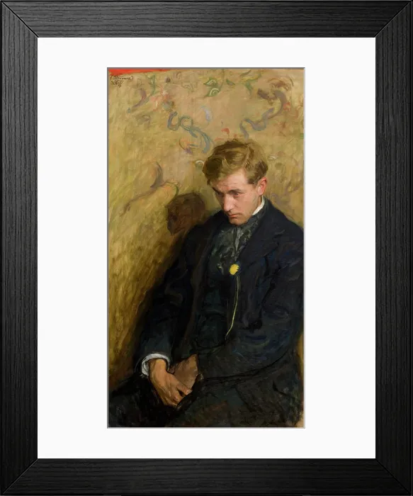 Framed Print : Melancholic, 1898. Creator: Wojciech Weiss Framed Print : Melancholic, 1898. Creator: Wojciech Weiss