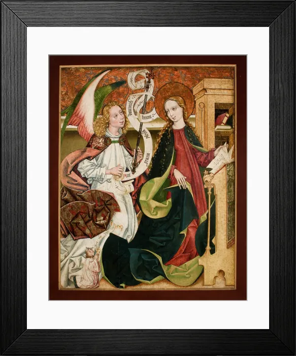 Framed Print : The Annunciation from the Church in Ciecina, between 1465-1515. Creator: Unknown Framed Print : The Annunciation from the Church in Ciecina, between 1465-1515. Creator: Unknown