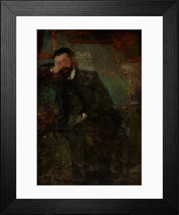 Framed Print : Portrait of a Man-two-sided painting, c1900. Creator: Olga Boznanska Framed Print : Portrait of a Man-two-sided painting, c1900. Creator: Olga Boznanska