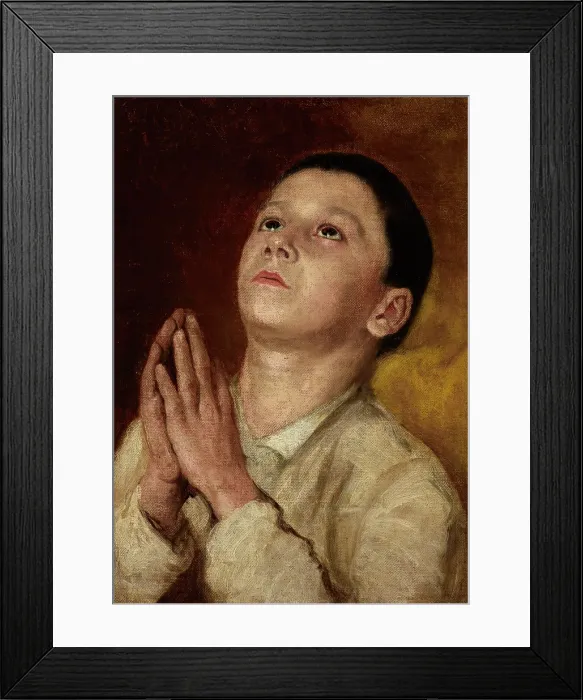 Framed Print : Prayer, c1883. Creator: Emanuel Herncisz Framed Print : Prayer, c1883. Creator: Emanuel Herncisz