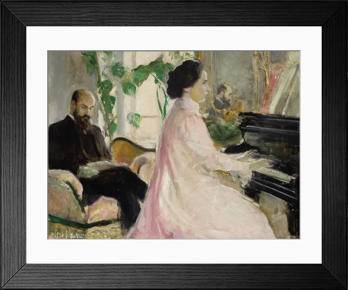 Framed Print : Doctor Dwernicki with His Wife at the Piano, 1902. Creator: Stanislaw Debicki Framed Print : Doctor Dwernicki with His Wife at the Piano, 1902. Creator: Stanislaw Debicki