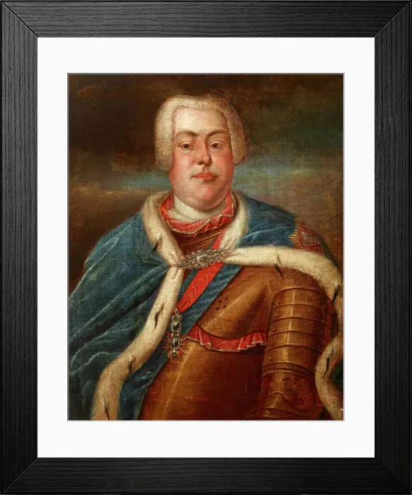 Framed Print : Portrait of Augustus III of Saxony (1696-1763), King of Poland in 1733-1763, between 1780-1815. Creator: Unknown Framed Print : Portrait of Augustus III of Saxony (1696-1763), King of Poland in 1733-1763, between 1780-1815. Creator: Unknown