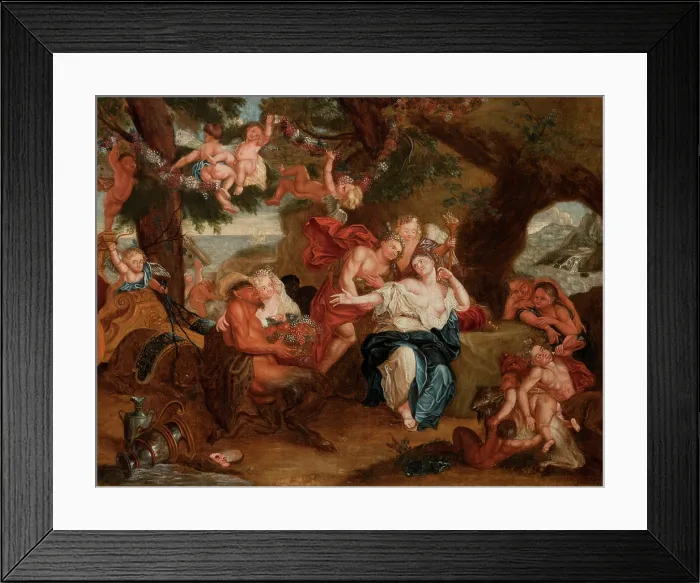 Framed Print : Bacchus and Ariadne on the Island of Naxos, between 1693-1725. Creator: Unknown Framed Print : Bacchus and Ariadne on the Island of Naxos, between 1693-1725. Creator: Unknown