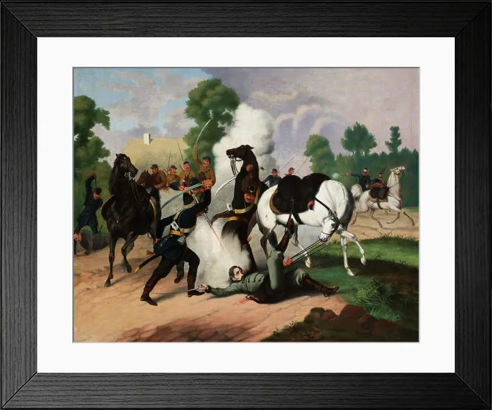 Framed Print : Death of Czachowski, after 1863. Creator: Unknown Framed Print : Death of Czachowski, after 1863. Creator: Unknown