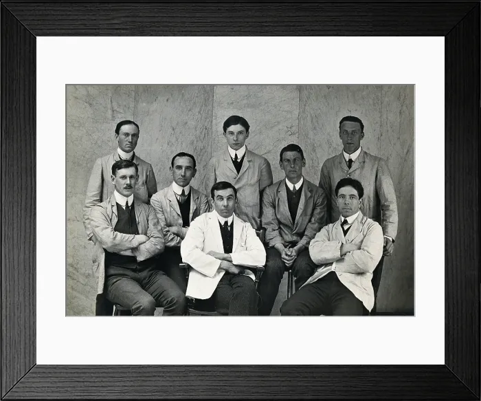 Framed Print : Charing Cross Hospital: a portrait of house surgeons, 1906. Creator: Unknown Framed Print : Charing Cross Hospital: a portrait of house surgeons, 1906. Creator: Unknown