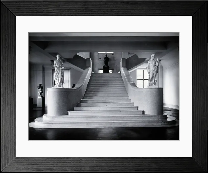 Framed Print : The Wellcome Research Institution's building, Euston Road, London: the stairs... c1930s Framed Print : The Wellcome Research Institution's building, Euston Road, London: the stairs... c1930s