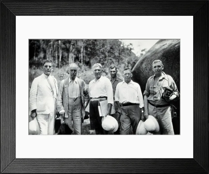 Framed Print : Sir Ronald Ross, JW Scharff and four others. Creator: Unknown Framed Print : Sir Ronald Ross, JW Scharff and four others. Creator: Unknown