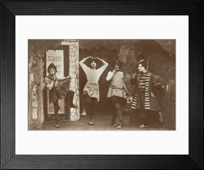 Framed Print : Amateur actors, some in drag, performing in the troupe 'The Goods', 1918. Creator: Unknown Framed Print : Amateur actors, some in drag, performing in the troupe 'The Goods', 1918. Creator: Unknown
