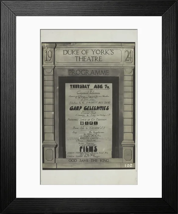 Framed Print : A variety programme for the Duke of York's theatre, 1924. Creator: Unknown. A variety programme for the Duke of York's theatre, 1924. Creator: Unknown Framed Print : A variety programme for the Duke of York's theatre, 1924. Creator: Unknown. A variety programme for the Duke of York's theatre, 1924. Creator: Unknown